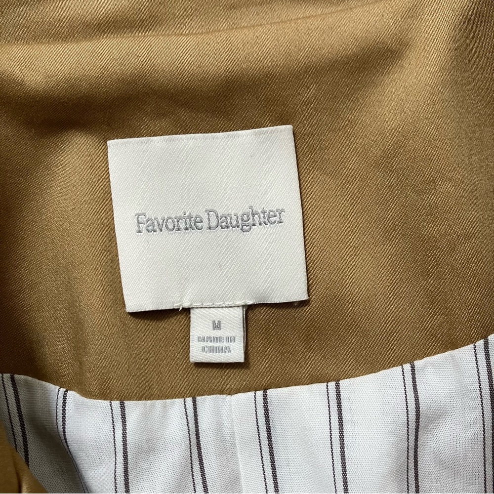 Favorite Daughter The Charles Trench Coat Sand Khaki Tan Long Classic Belted M - Picture 9 of 14